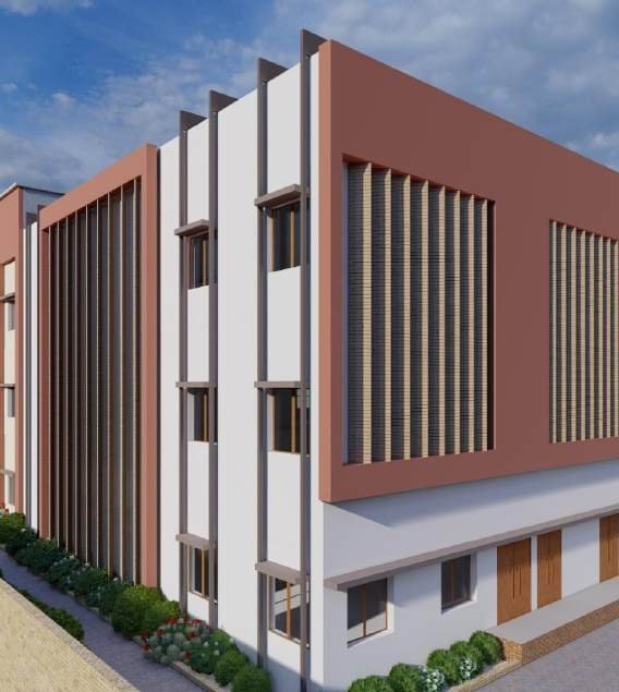 Factory Admin Building Elevation – Tatva Chintan Pharma – 1